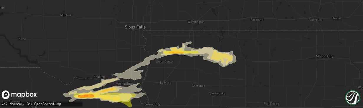 Hail map in Sheldon, IA on September 19, 2014