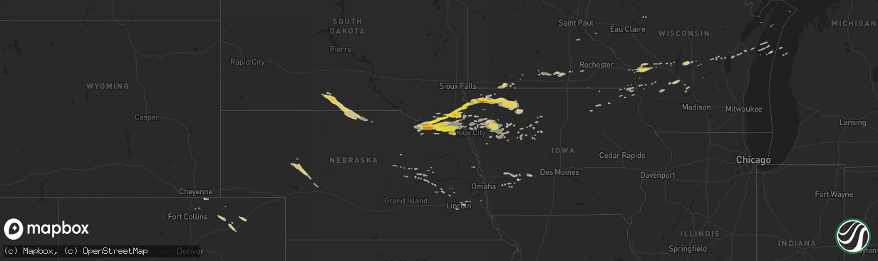 Hail map on September 19, 2014