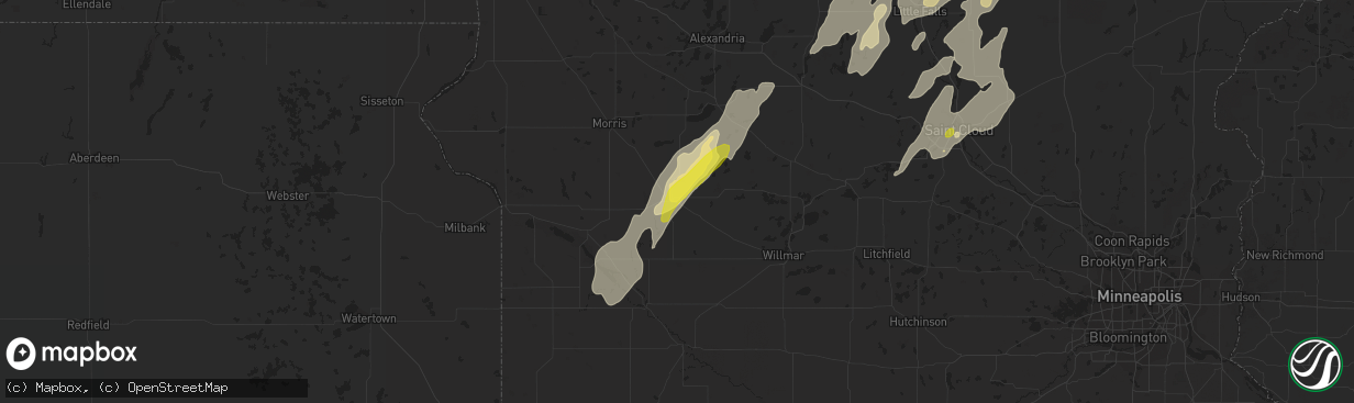 Hail map in Benson, MN on September 19, 2017