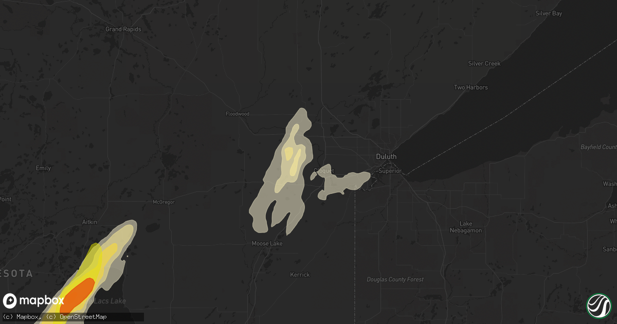 Hail map in Cloquet, MN on September 19, 2017