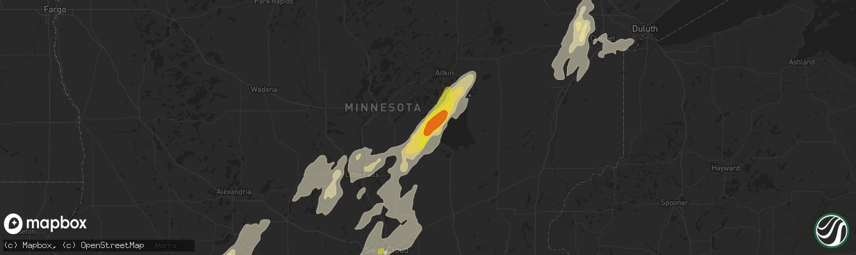 Hail map in Garrison, MN on September 19, 2017