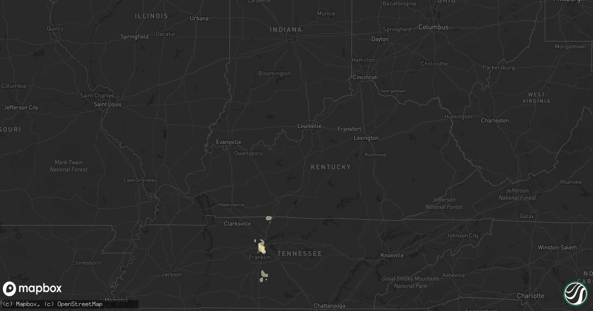 Hail map in Kentucky on September 19, 2017