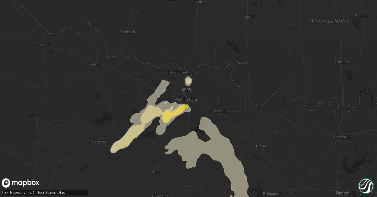 Hail map in Wichita Falls, TX on September 19, 2017