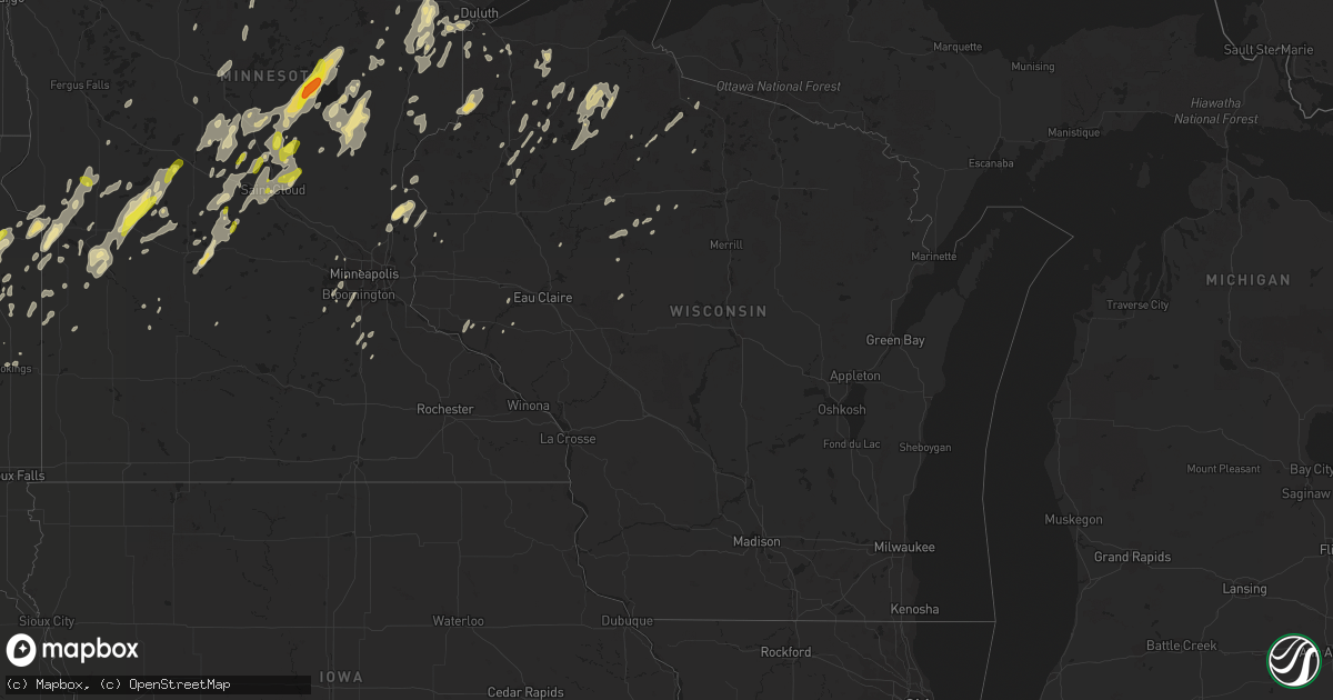 Hail map in Wisconsin on September 19, 2017