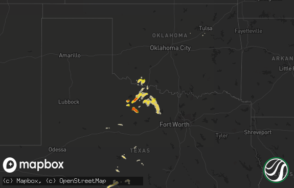 Hail map preview on 09-19-2017