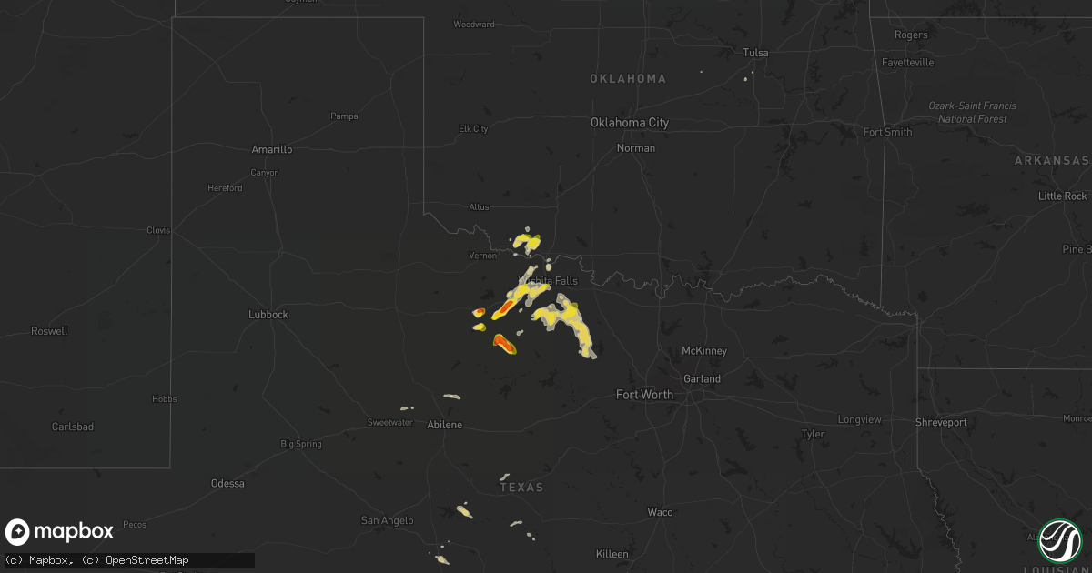 Hail map on September 19, 2017