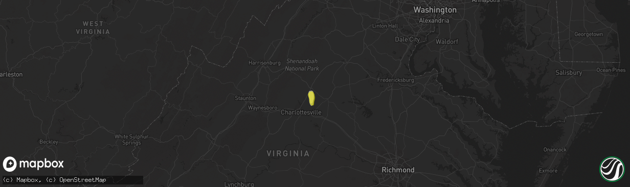 Hail map in Barboursville, VA on September 19, 2018