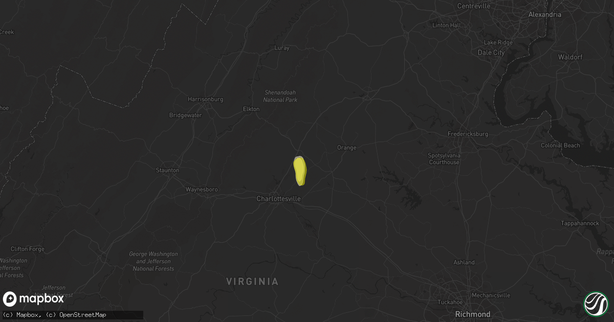 Hail map in Barboursville, VA on September 19, 2018