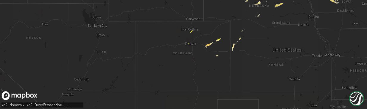 Hail map in Colorado on September 19, 2018