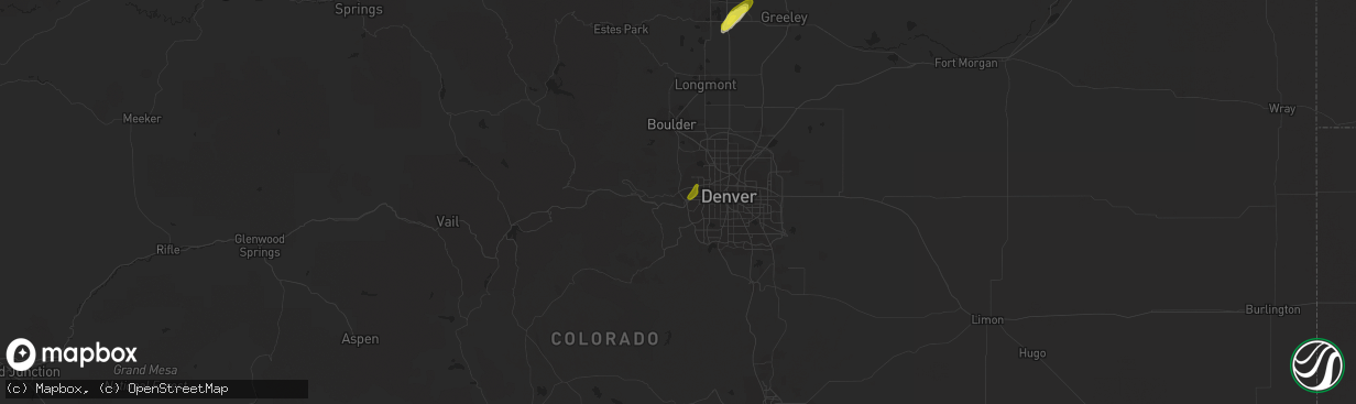 Hail map in Golden, CO on September 19, 2018