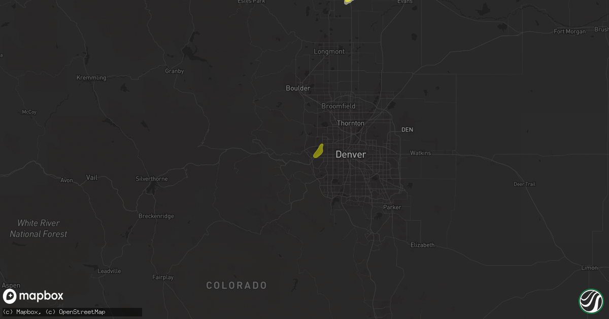 Hail map in Golden, CO on September 19, 2018