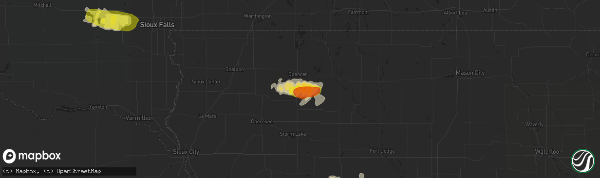 Hail map in Greenville, IA on September 19, 2018