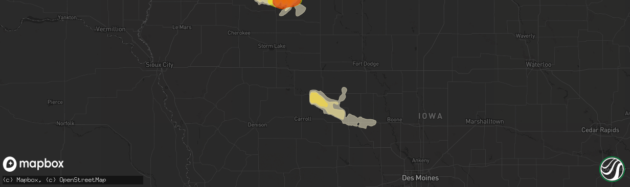 Hail map in Lake City, IA on September 19, 2018