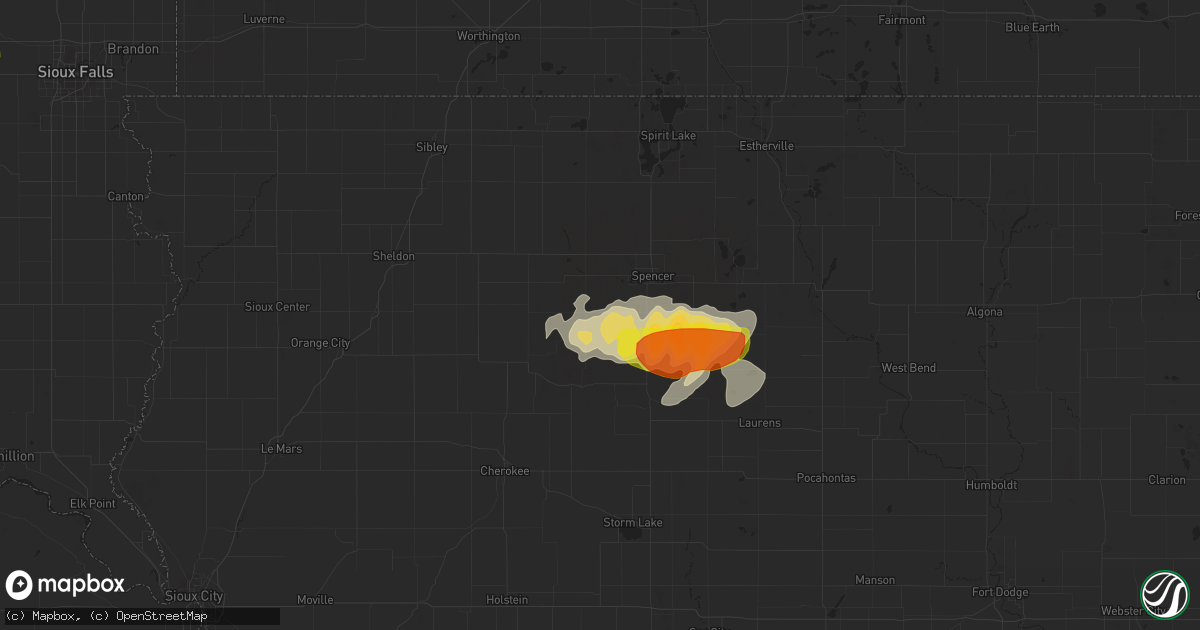 Hail map in Royal, IA on September 19, 2018