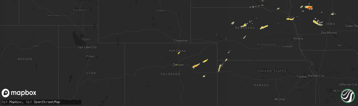 Hail map on September 19, 2018