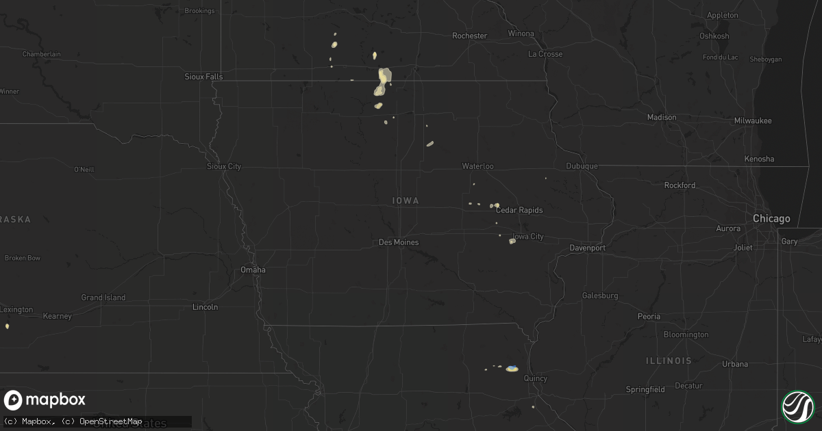 Hail map in Iowa on September 19, 2019