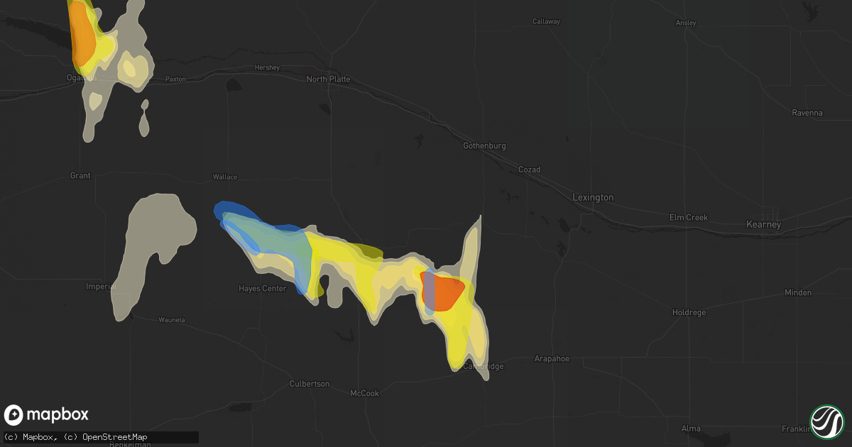 Hail map in Moorefield, NE on September 19, 2019
