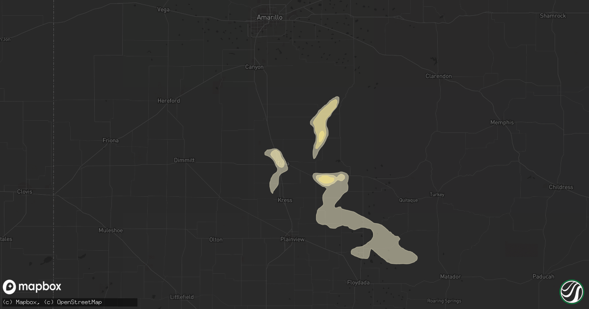 Hail map in Tulia, TX on September 19, 2019