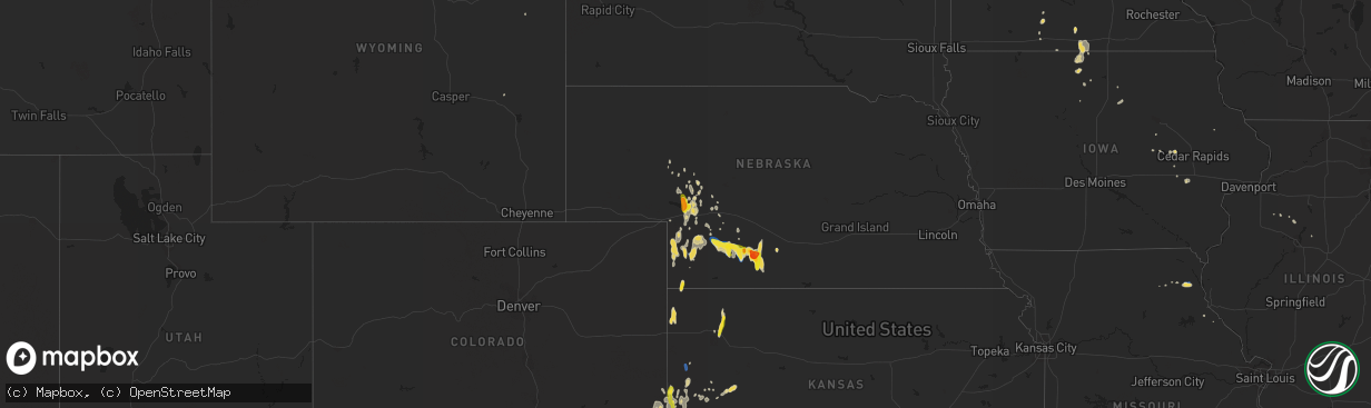 Hail map on September 19, 2019