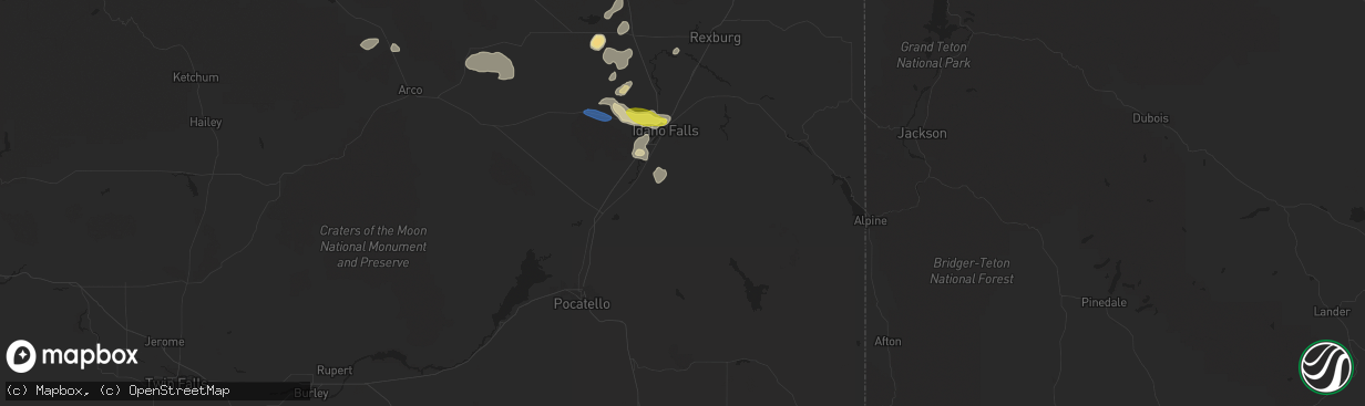 Hail map in Firth, ID on September 19, 2020