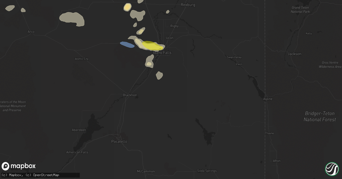 Hail map in Firth, ID on September 19, 2020