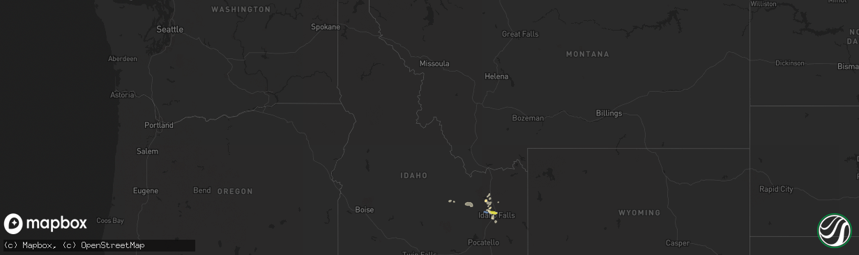 Hail map in Idaho on September 19, 2020