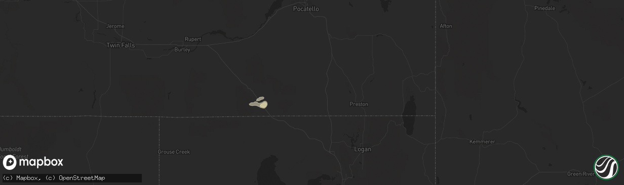 Hail map in Malad City, ID on September 19, 2020