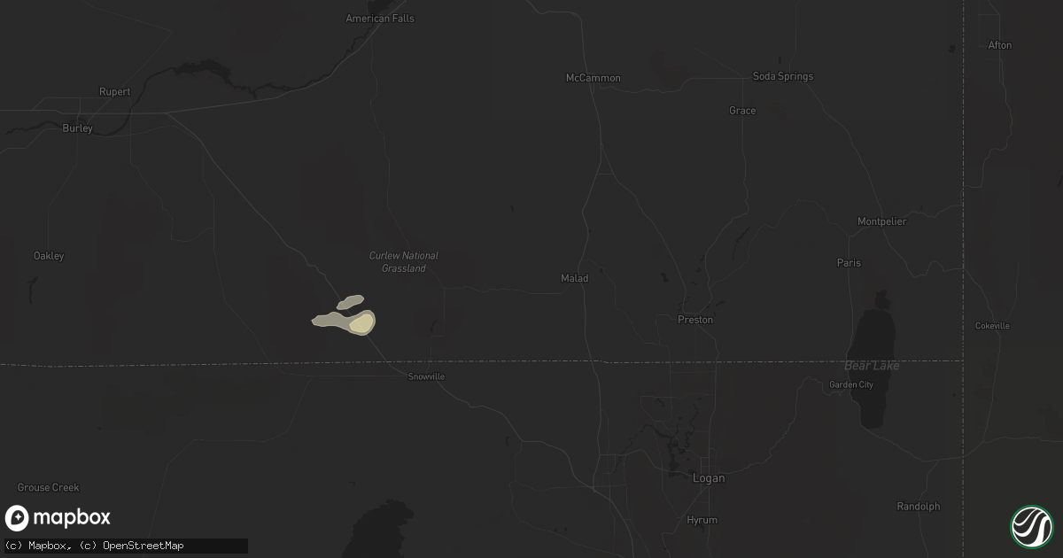 Hail map in Malad City, ID on September 19, 2020