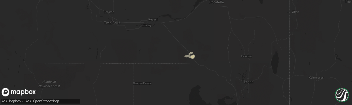 Hail map in Malta, ID on September 19, 2020