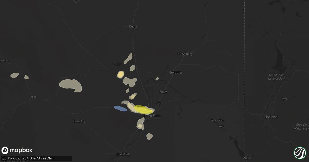 Hail map in Menan, ID on September 19, 2020
