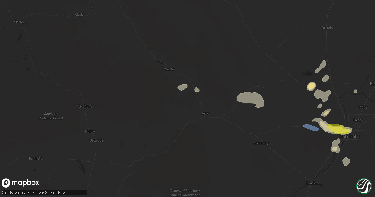 Hail map in Moore, ID on September 19, 2020