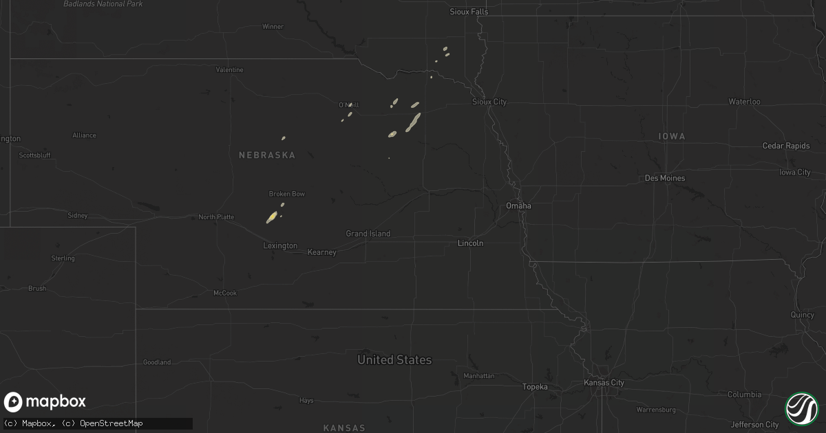 Hail map on September 19, 2021