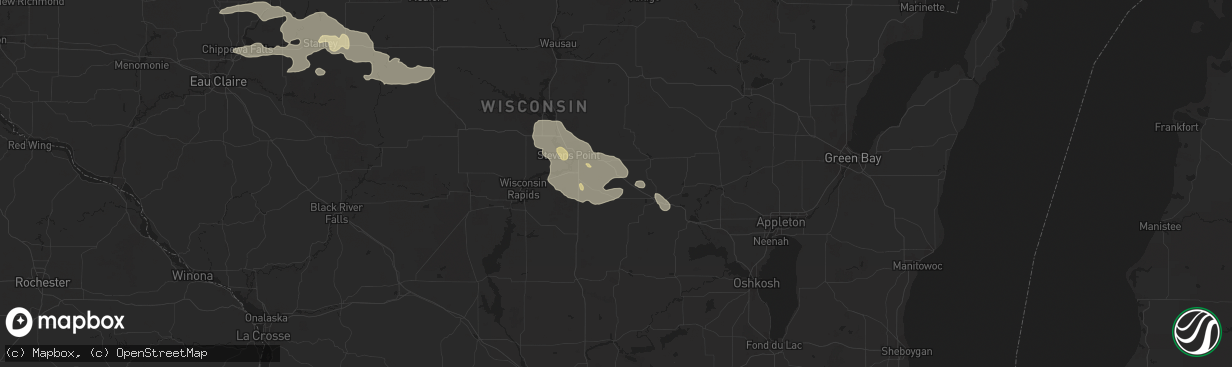 Hail map in Amherst, WI on September 19, 2022