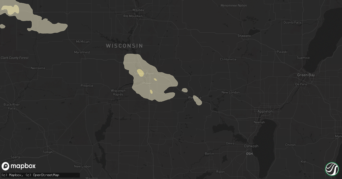 Hail map in Amherst, WI on September 19, 2022
