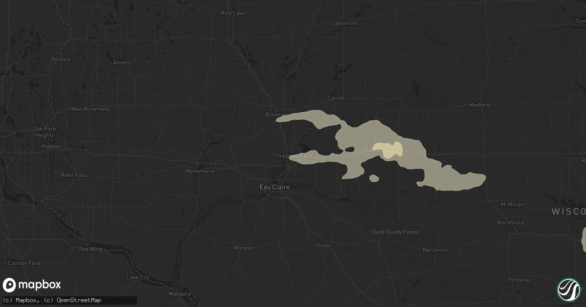 Hail map in Chippewa Falls, WI on September 19, 2022