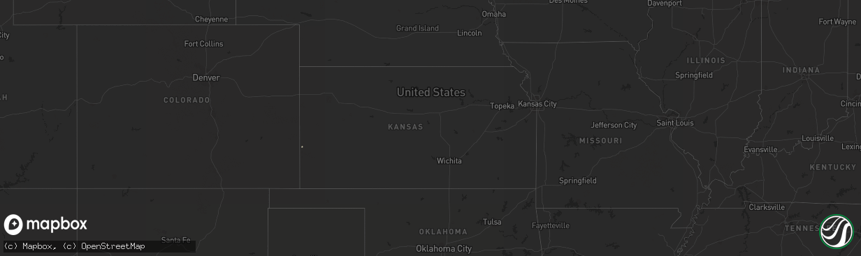 Hail map in Kansas on September 19, 2022