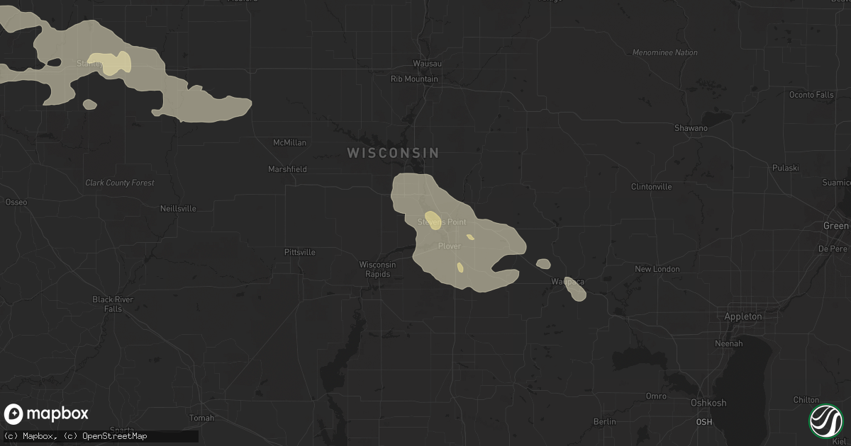 Hail map in Stevens Point, WI on September 19, 2022