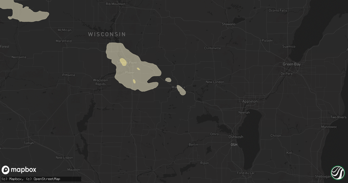 Hail map in Waupaca, WI on September 19, 2022