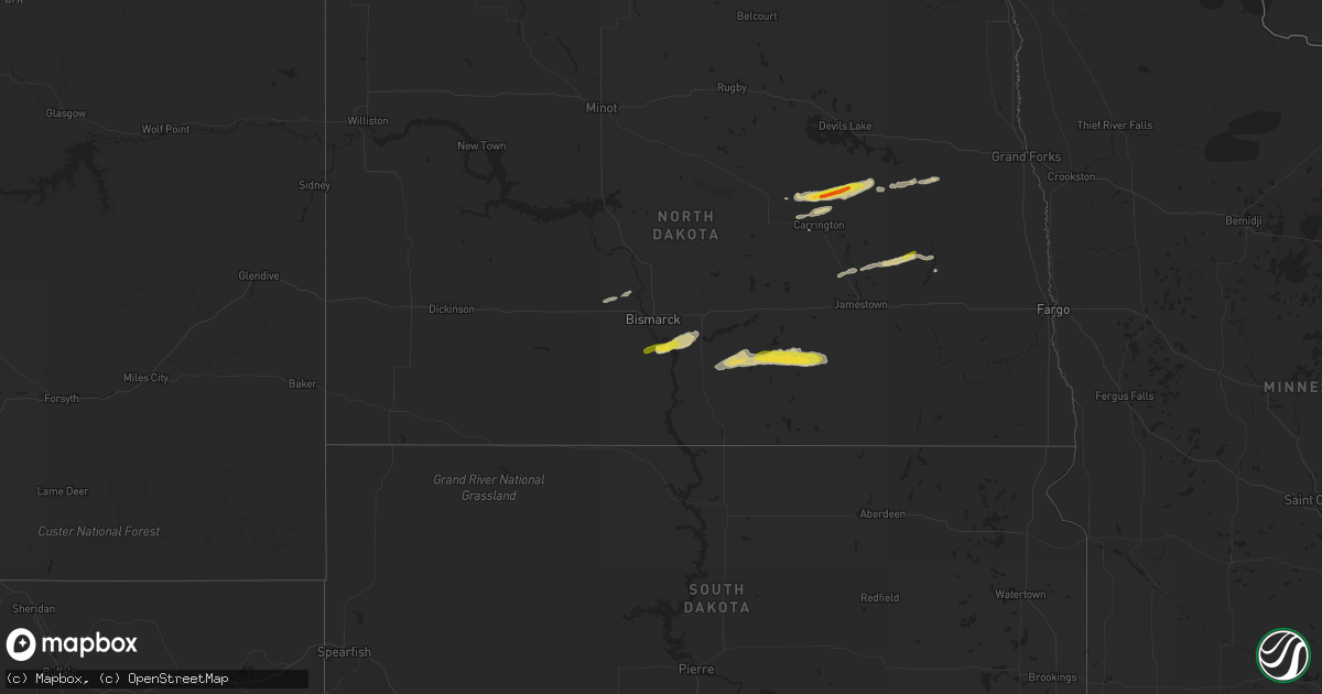 Hail map on September 19, 2022