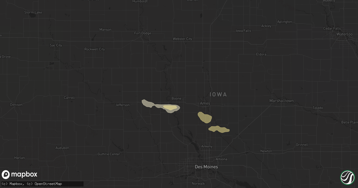 Hail map in Boone, IA on September 19, 2023
