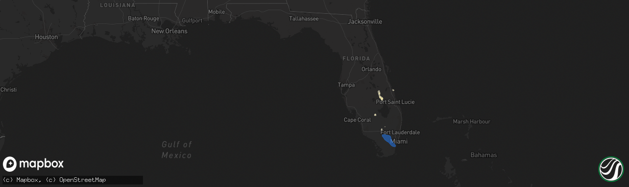 Hail map in Florida on September 19, 2023
