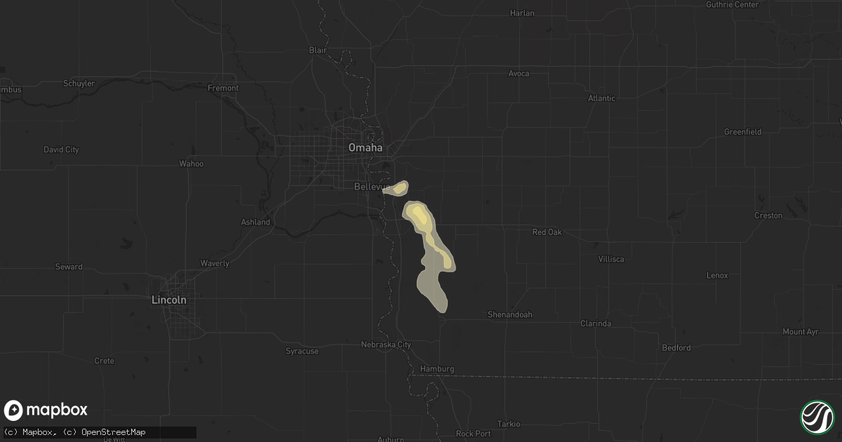 Hail map in Glenwood, IA on September 19, 2023