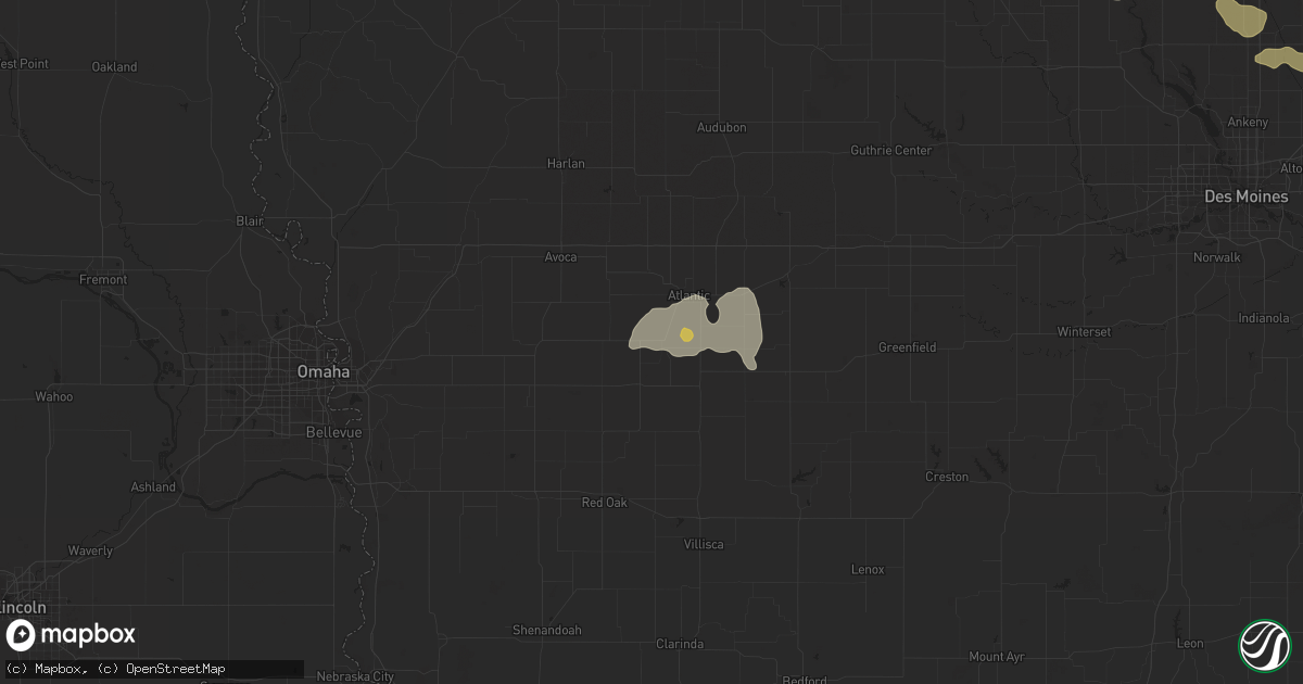 Hail map in Lewis, IA on September 19, 2023