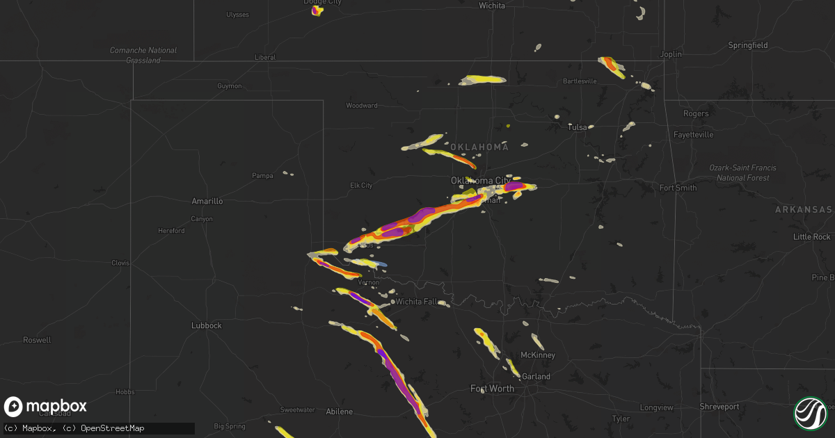 Hail map on September 19, 2023
