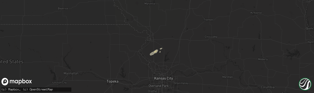 Hail map in Agency, MO on September 19, 2024