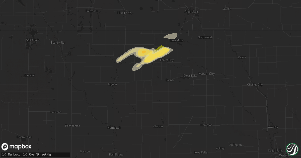 Hail map in Britt, IA on September 19, 2024