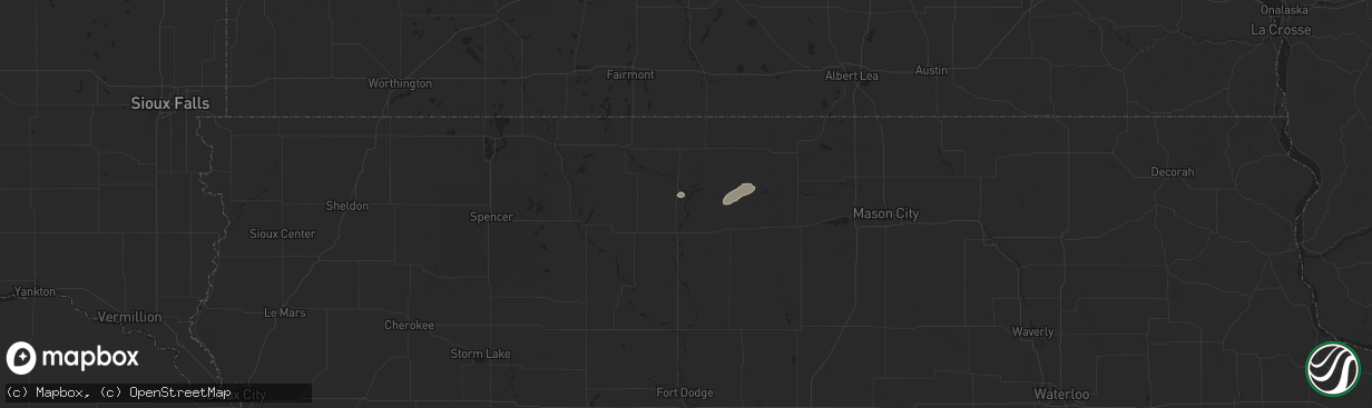 Hail map in Burt, IA on September 19, 2024