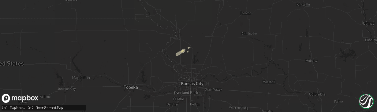 Hail map in Edgerton, MO on September 19, 2024