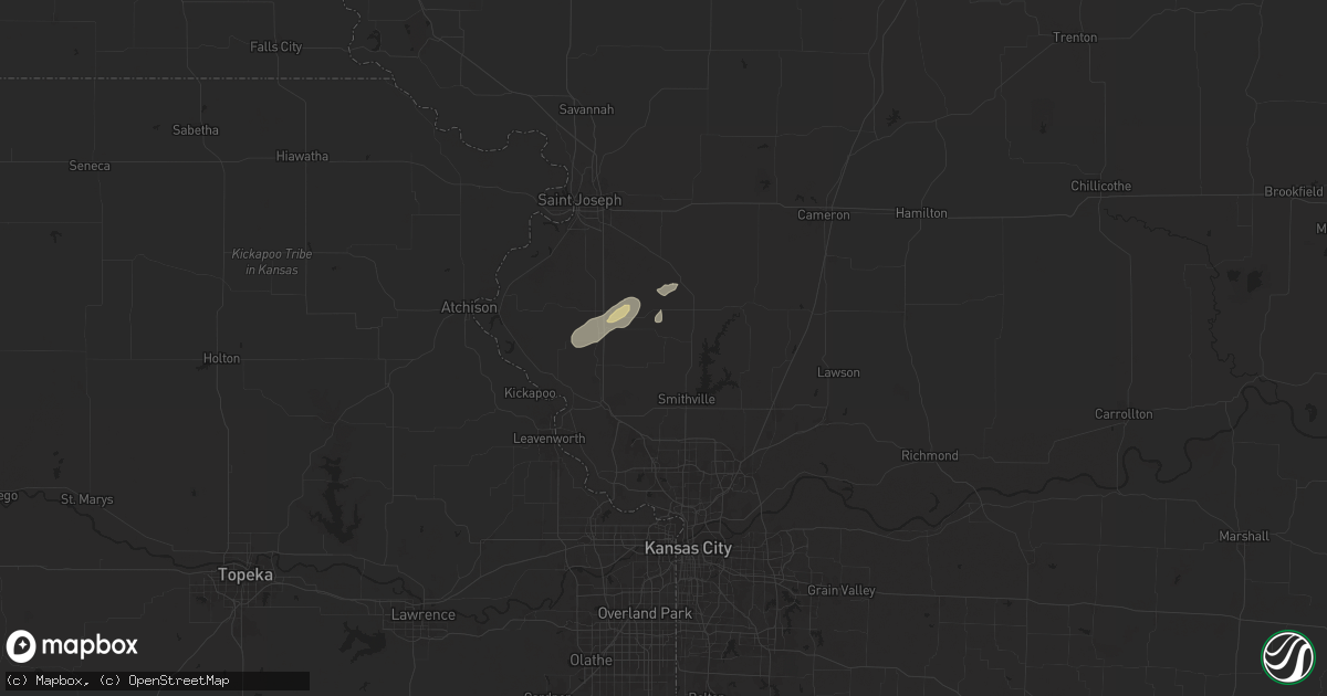 Hail map in Edgerton, MO on September 19, 2024