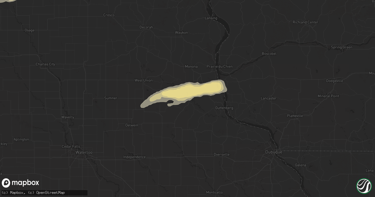 Hail map in Elkader, IA on September 19, 2024